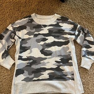 Aerie Gray Camo Sweater